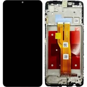 LCD display + Dotyk + Přední Kryt Samsung A075 Galaxy A07 Black (Service Pack)