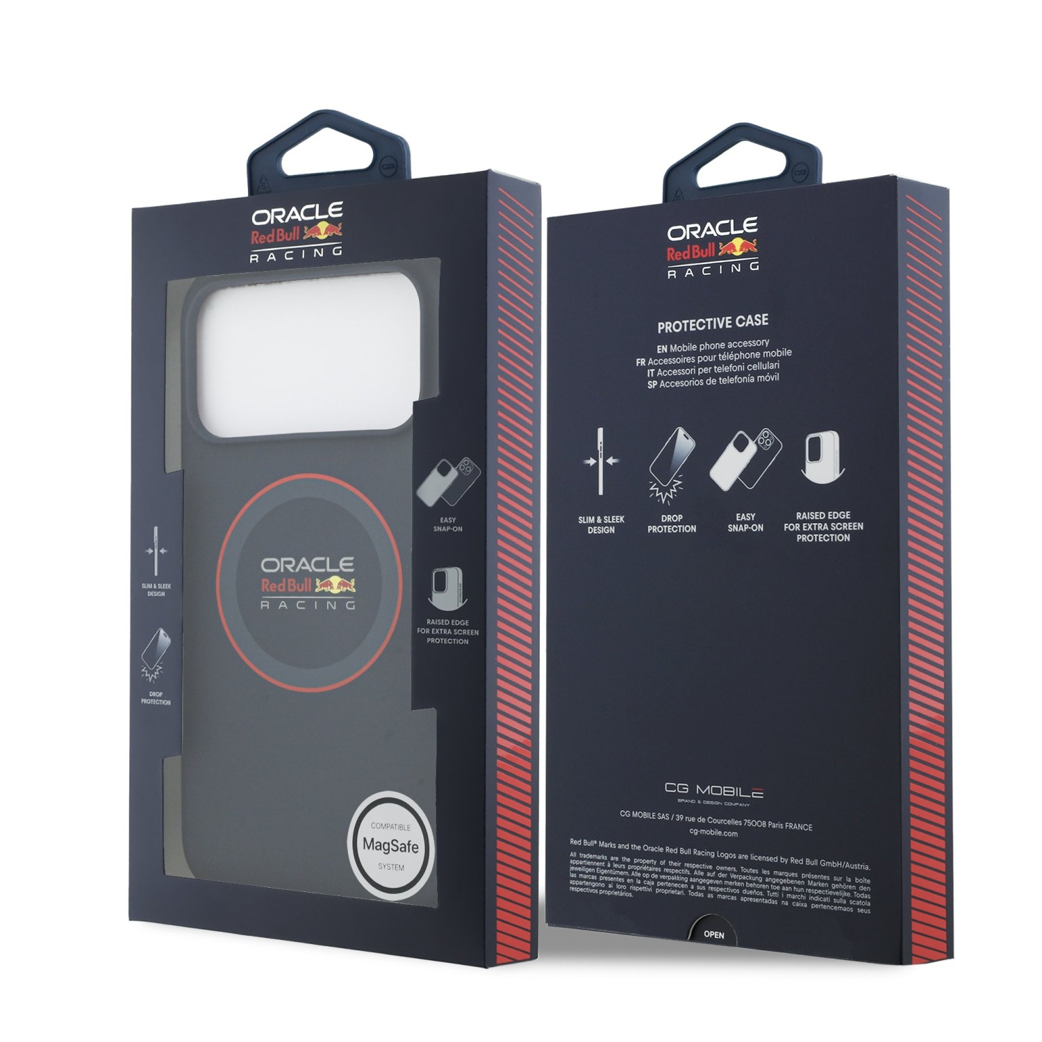 Red Bull Silicone Red Ring MagSafe Zadní Kryt pro iPhone 17 Pro Max Navy