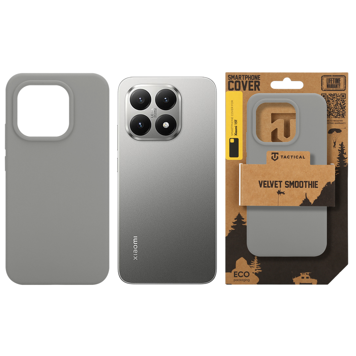 Tactical Velvet Smoothie Kryt pro Xiaomi 15T Foggy