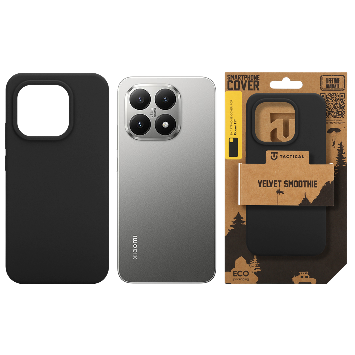 Tactical Velvet Smoothie Kryt pro Xiaomi 15T Asphalt