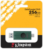 Kingston DataTraveler Duo G2 /256GB/USB 3.2/USB-A + USB-C zelená