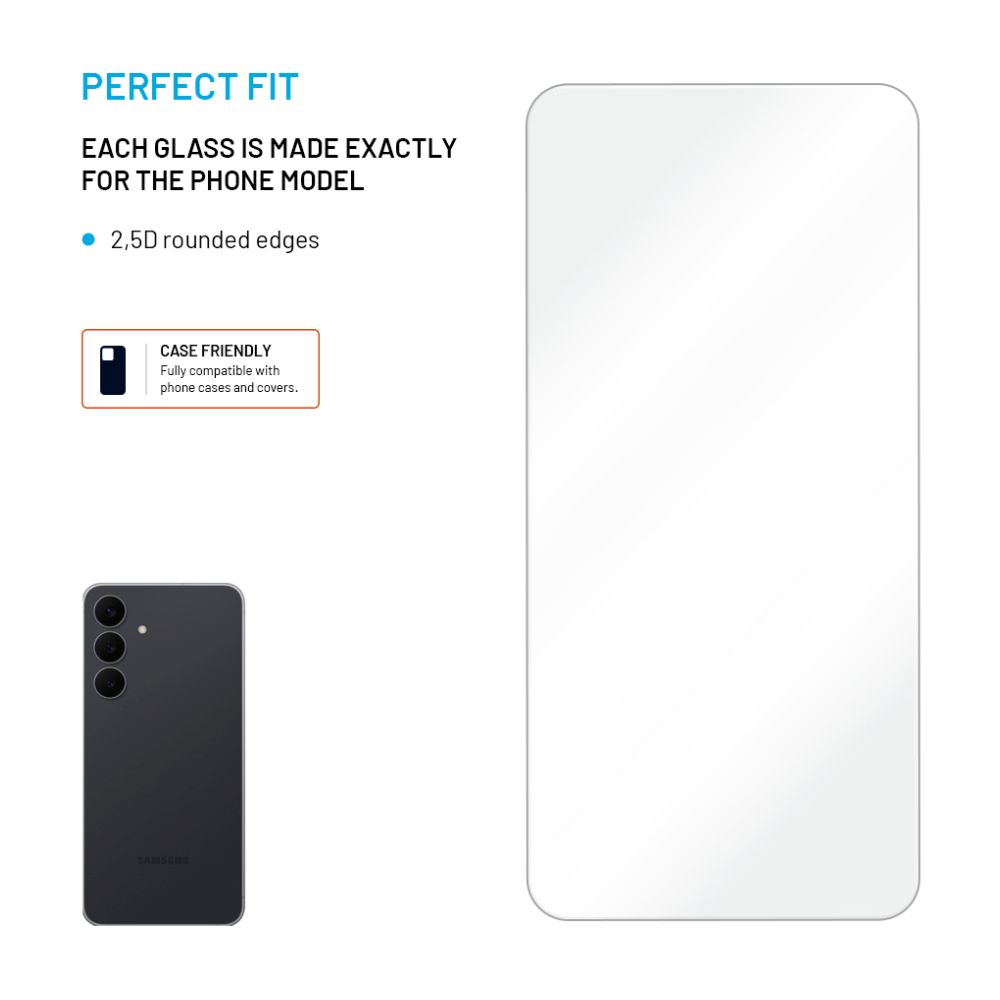 Tvrzené sklo FIXED pro Samsung Galaxy S25 FE, 2ks, čiré