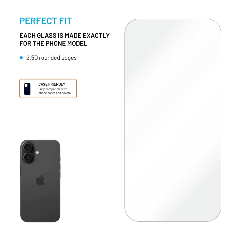Tvrzené sklo FIXED pro Apple iPhone 17, 2ks, čiré