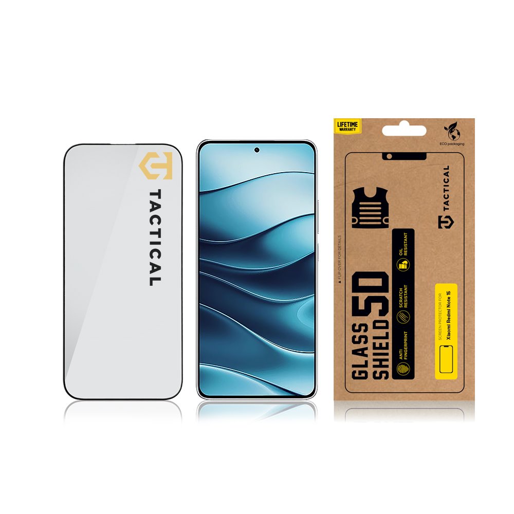 Tactical Glass Shield 5D sklo pro Xiaomi Redmi Note 15 Black