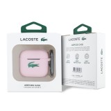 Lacoste Liquid Silicone Croc Logo Pouzdro pro AirPods 4 Pink
