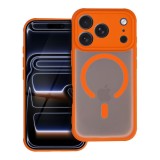 FULL MATTE MAG COVER case compatible with MagSafe for IPHONE 16 hermes orange