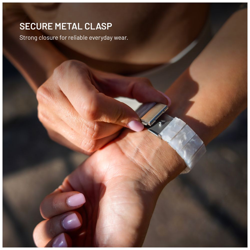 Resinový řemínek FIXED Resin Strap s Quick Release 18mm pro smartwatch, Cloud White