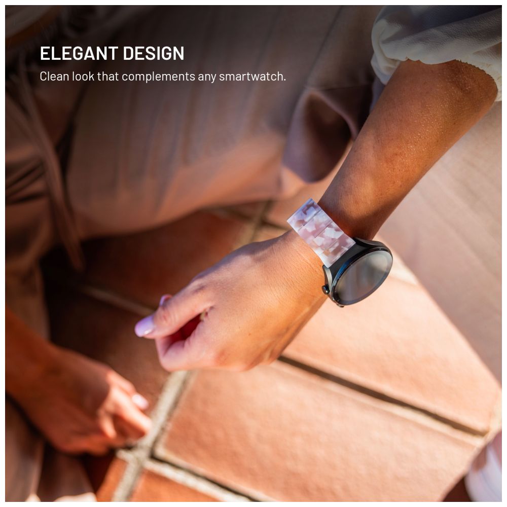 Resinový řemínek FIXED Resin Strap s Quick Release 18mm pro smartwatch, Cloud White