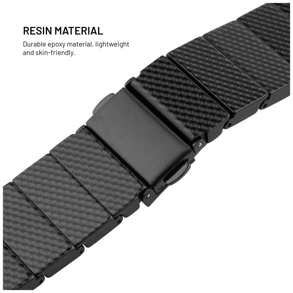 Resinový řemínek FIXED Resin Strap s Quick Release 18mm pro smartwatch, Carbon Black