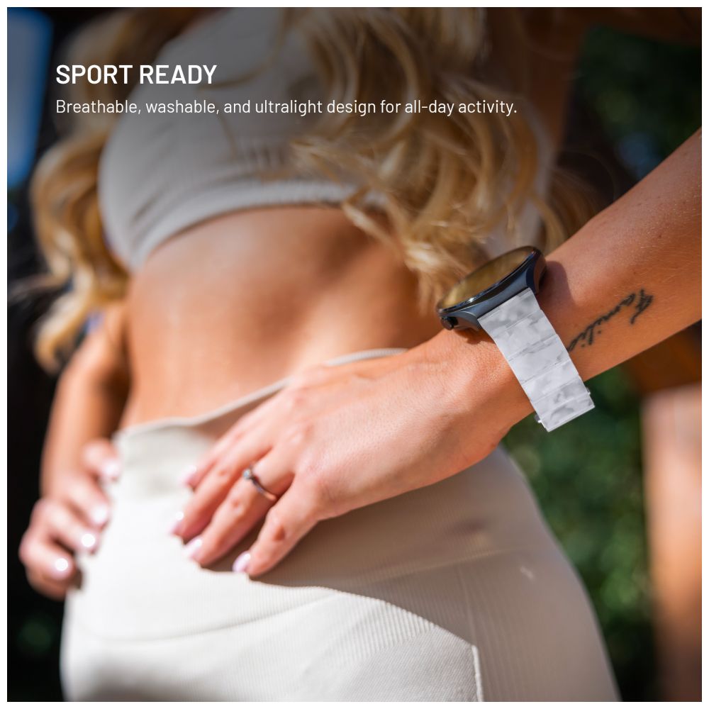 Resinový řemínek FIXED Resin Strap s Quick Release 20mm pro smartwatch, Cloud White