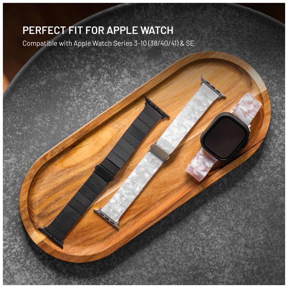Resinový řemínek FIXED Resin Strap pro Apple Watch 38/40/41mm, Carbon Black