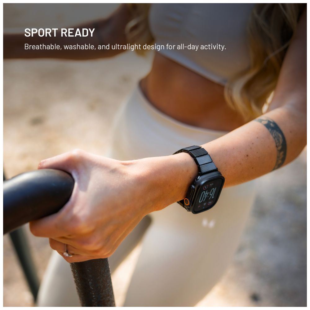 Resinový řemínek FIXED Resin Strap pro Apple Watch 38/40/41mm, Carbon Black