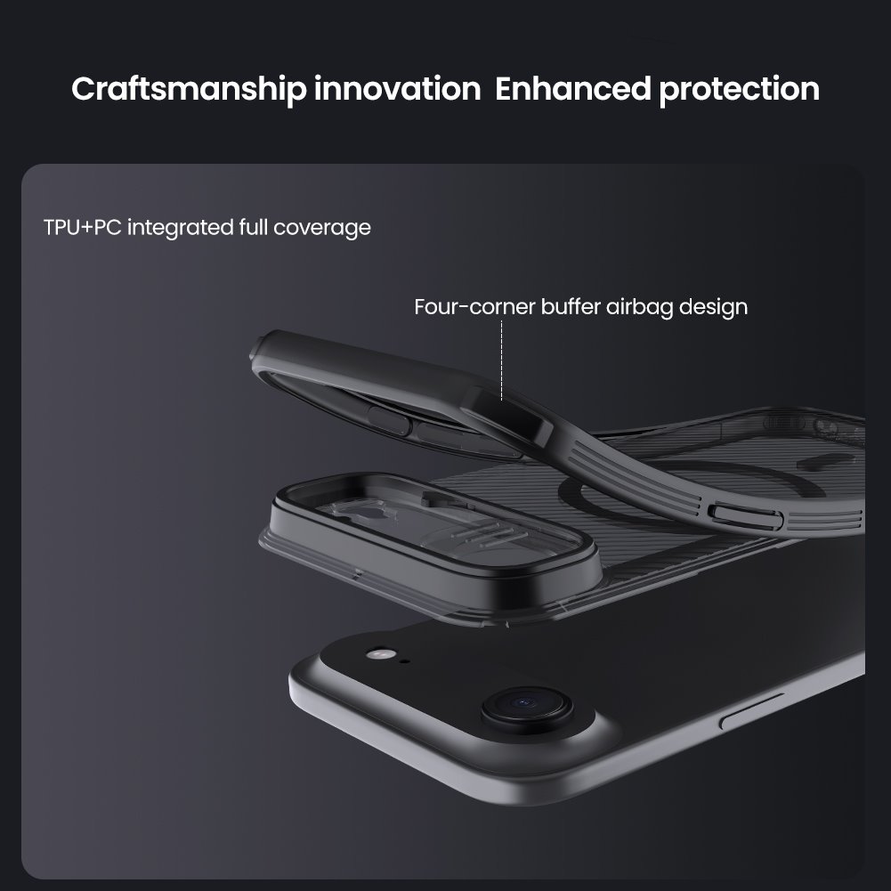 Nillkin CamShield PRO Magnetic Zadní Kryt pro Apple iPhone Air Transparent Black