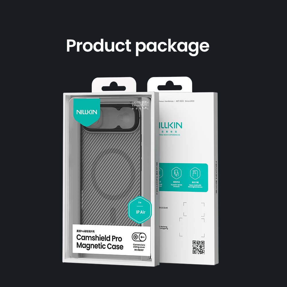 Nillkin CamShield PRO Magnetic Zadní Kryt pro Apple iPhone Air Transparent Black