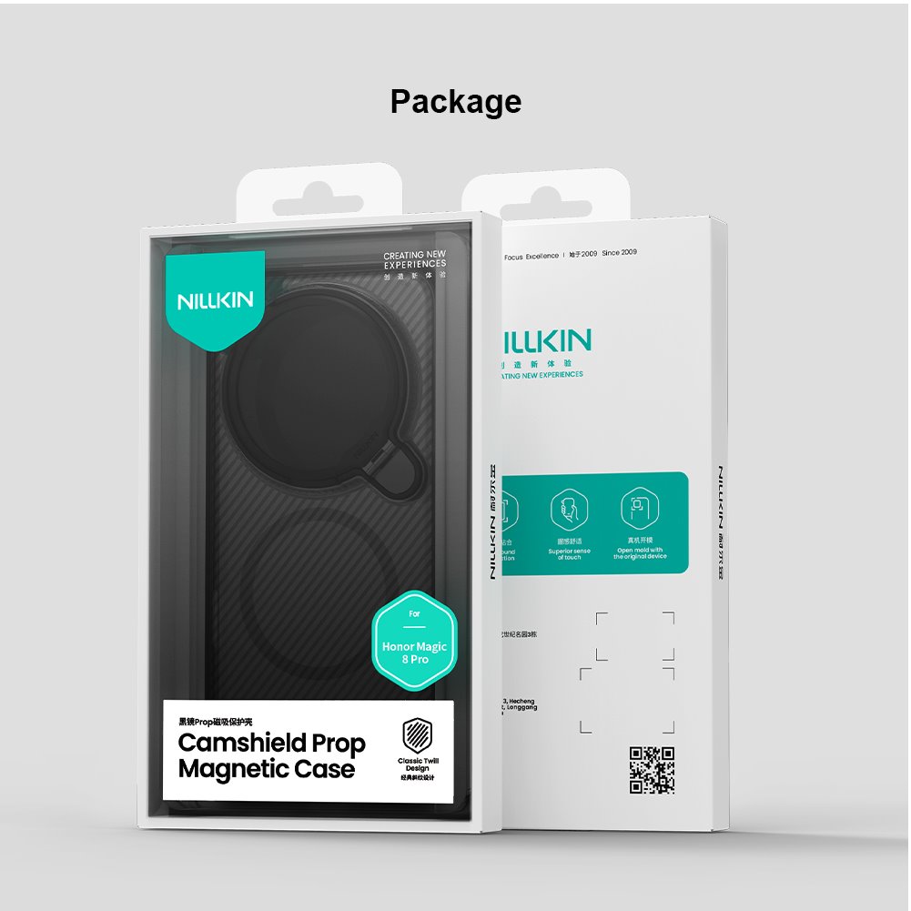 Nillkin CamShield Prop Magnetic Zadní Kryt pro Honor Magic 8 Pro Transparent Black
