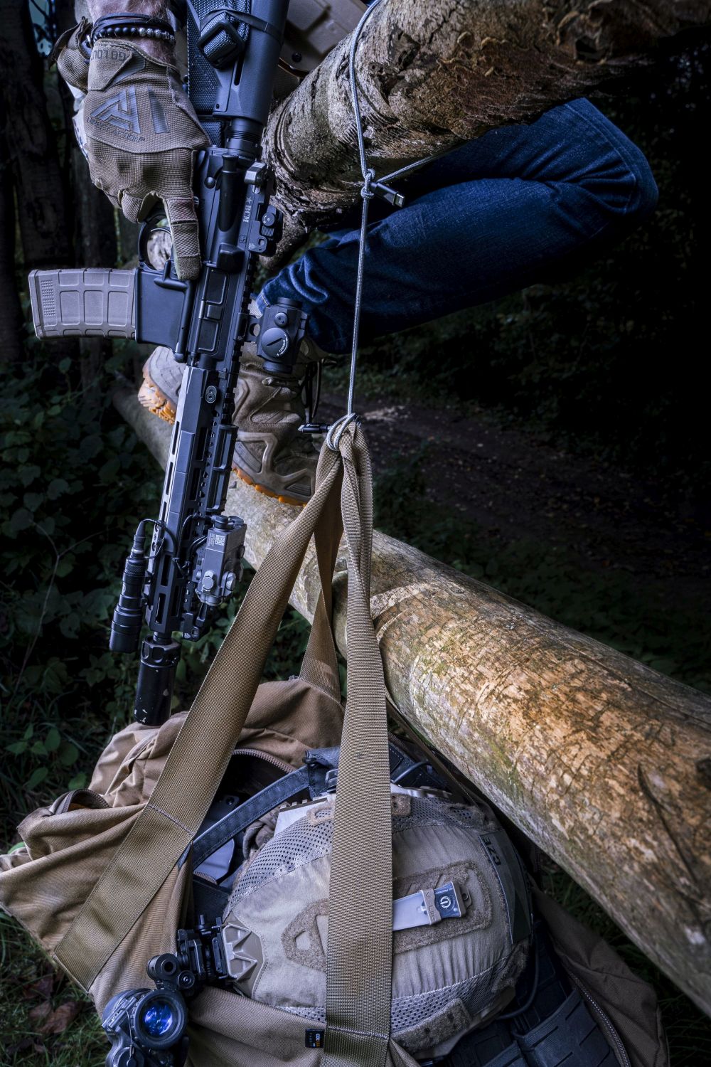 Tactical Fast Rope Aramid Cable USB-A/USB-C 1m Grey