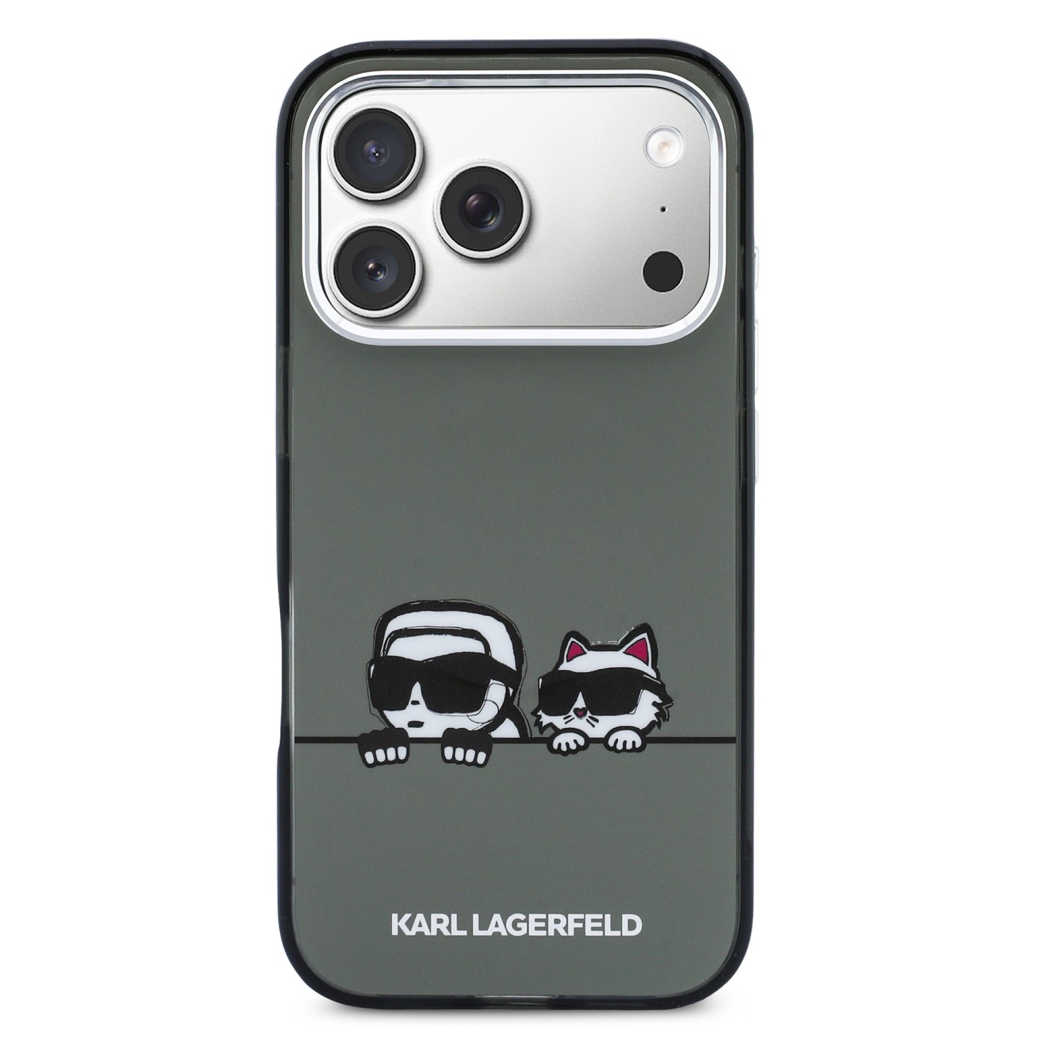Karl Lagerfeld IML K&CH Heads Logo MagSafe Zadní Kryt pro iPhone 17 Pro Black