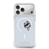 Karl Lagerfeld IML Choupette Peekaboo MagSafe Zadní Kryt pro iPhone 17 Pro Max Transparent