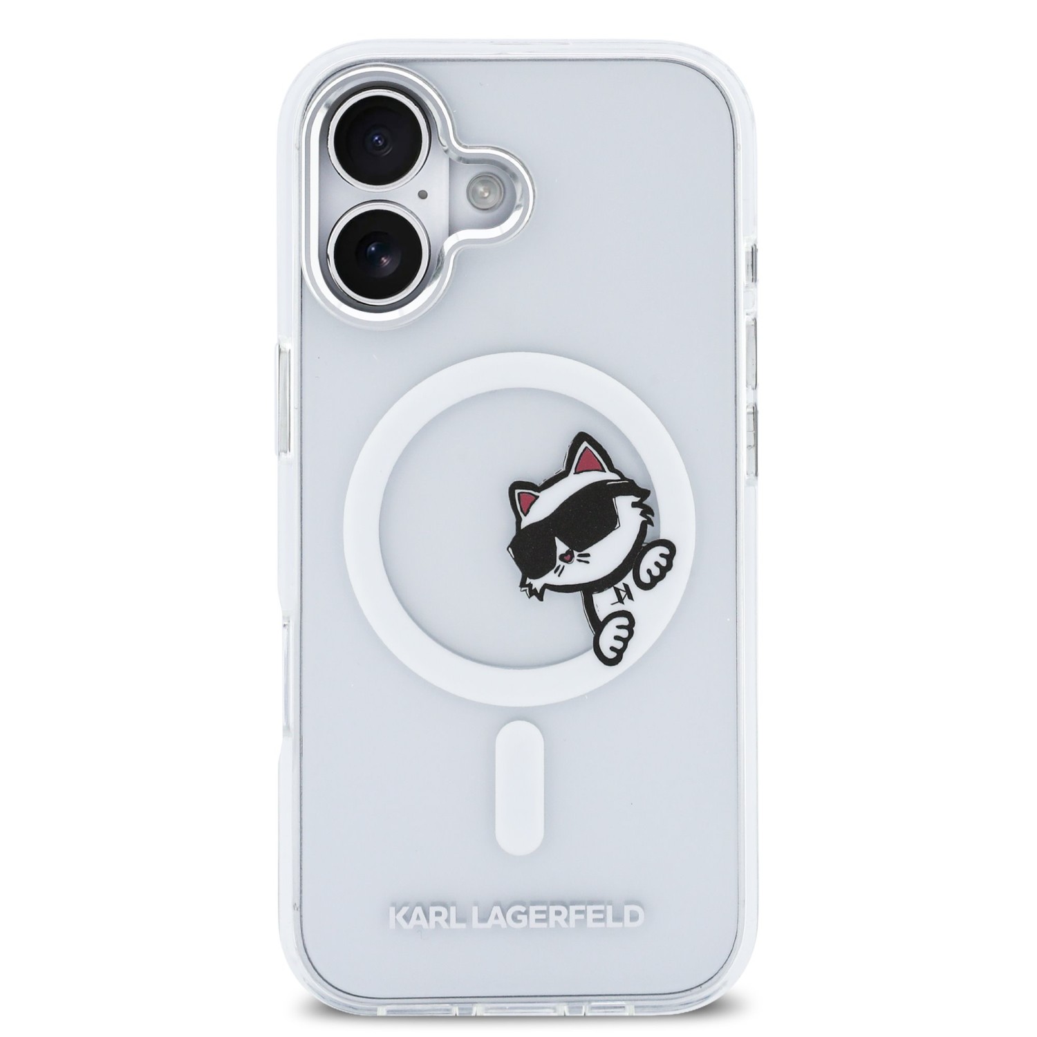 Karl Lagerfeld IML Choupette Peekaboo MagSafe Zadní Kryt pro iPhone 17 Transparent