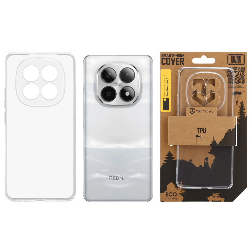 Tactical TPU Kryt pro Xiaomi Redmi Note 15 Transparent