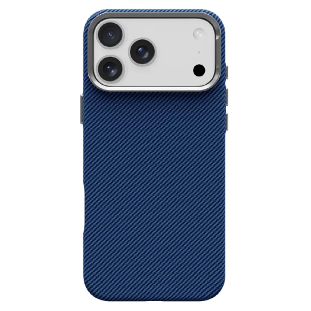 Pouzdro Case KEVLAR compatible with MagSafe pro Apple iPhone 17 Pro, modrá