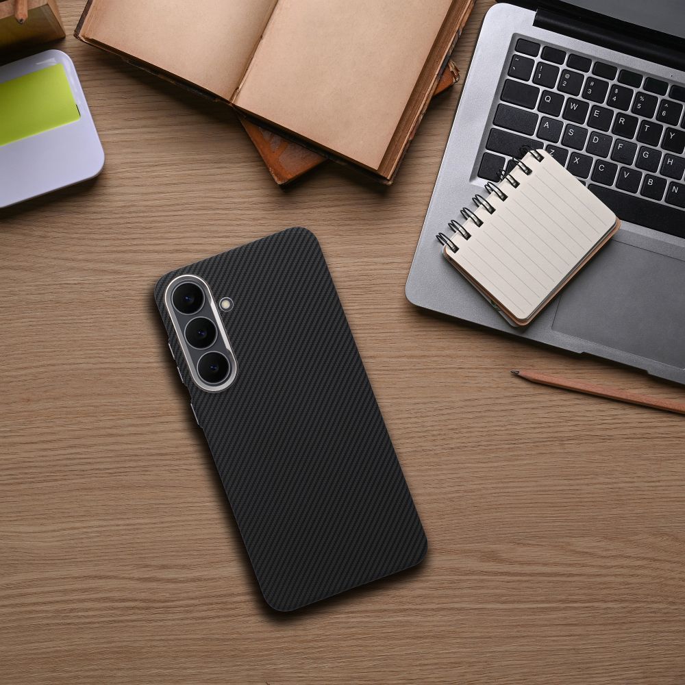 Pouzdro Case KEVLAR compatible with MagSafe pro Samsung Galaxy A56, černá
