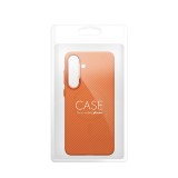 Pouzdro Case KEVLAR compatible with MagSafe pro Samsung Galaxy S25 FE, oranžová