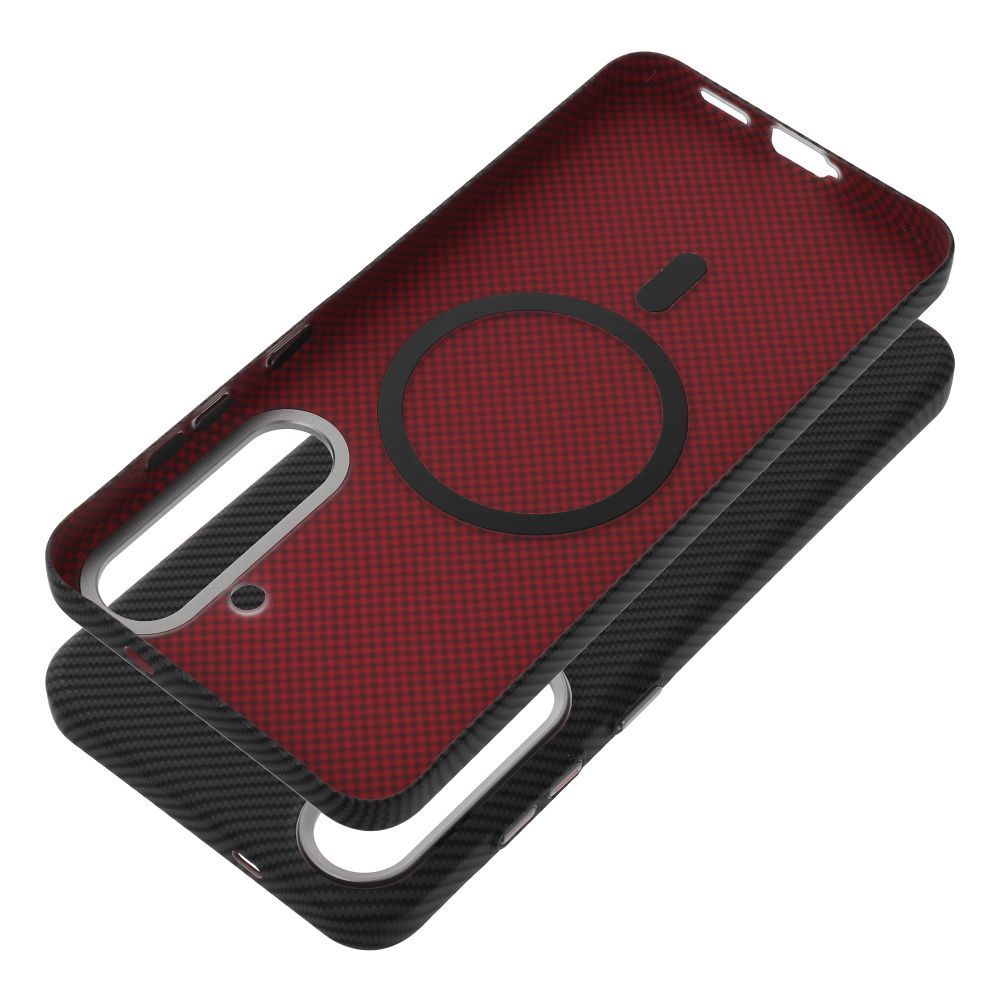 Pouzdro Case KEVLAR compatible with MagSafe pro Samsung Galaxy A36, černá