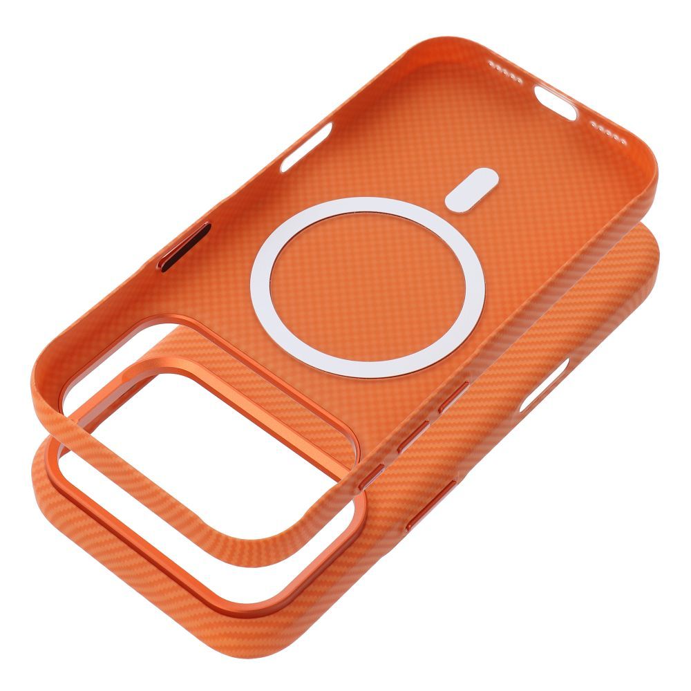 Pouzdro Case KEVLAR compatible with MagSafe pro Apple iPhone Air, oranžová