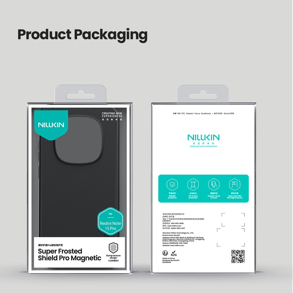 Nillkin Super Frosted PRO Magnetic Zadní Kryt pro Xiaomi Redmi Note 15 Pro 5G Black