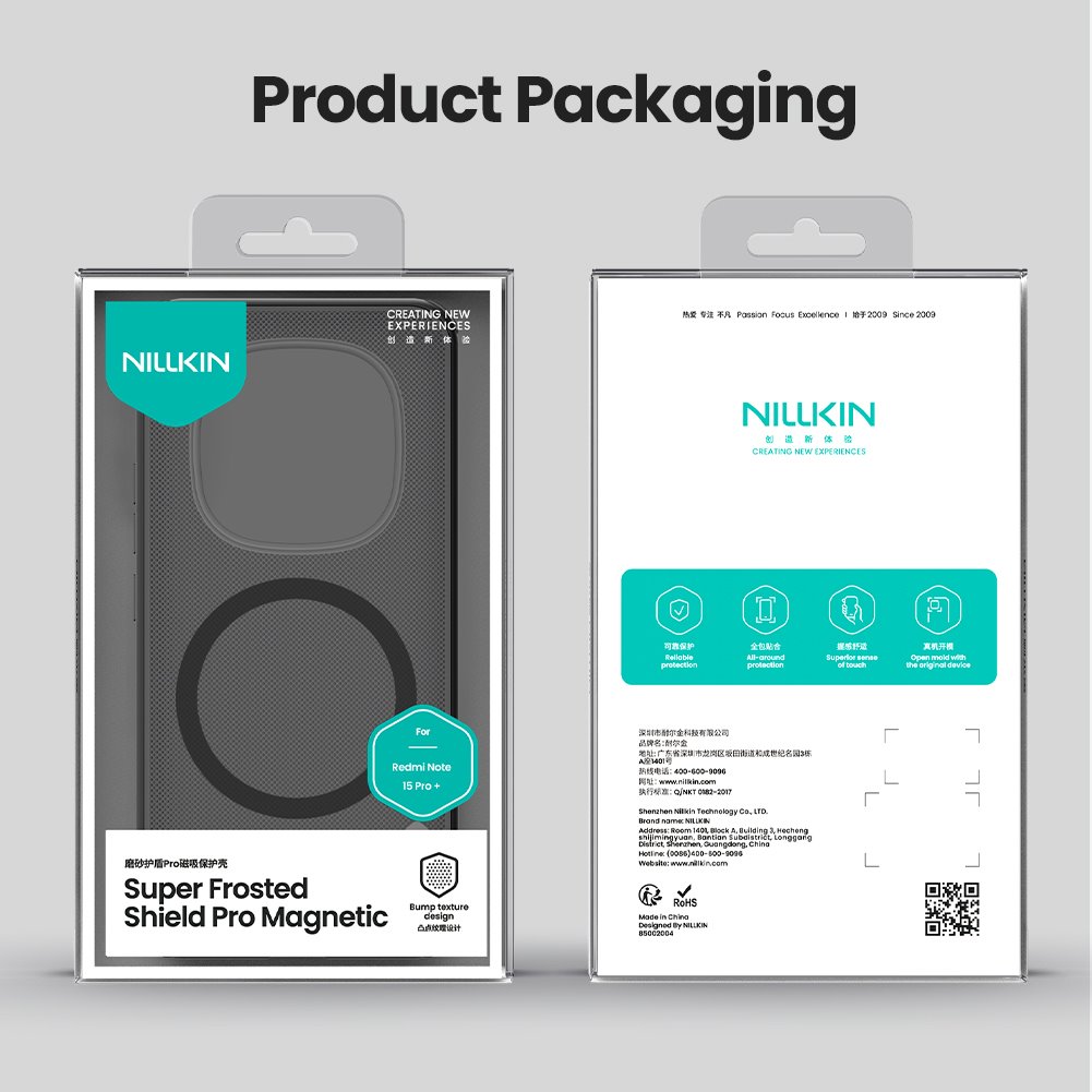 Nillkin Super Frosted PRO Magnetic Zadní Kryt pro Xiaomi Redmi Note 15 Pro+ 5G Transparent Black