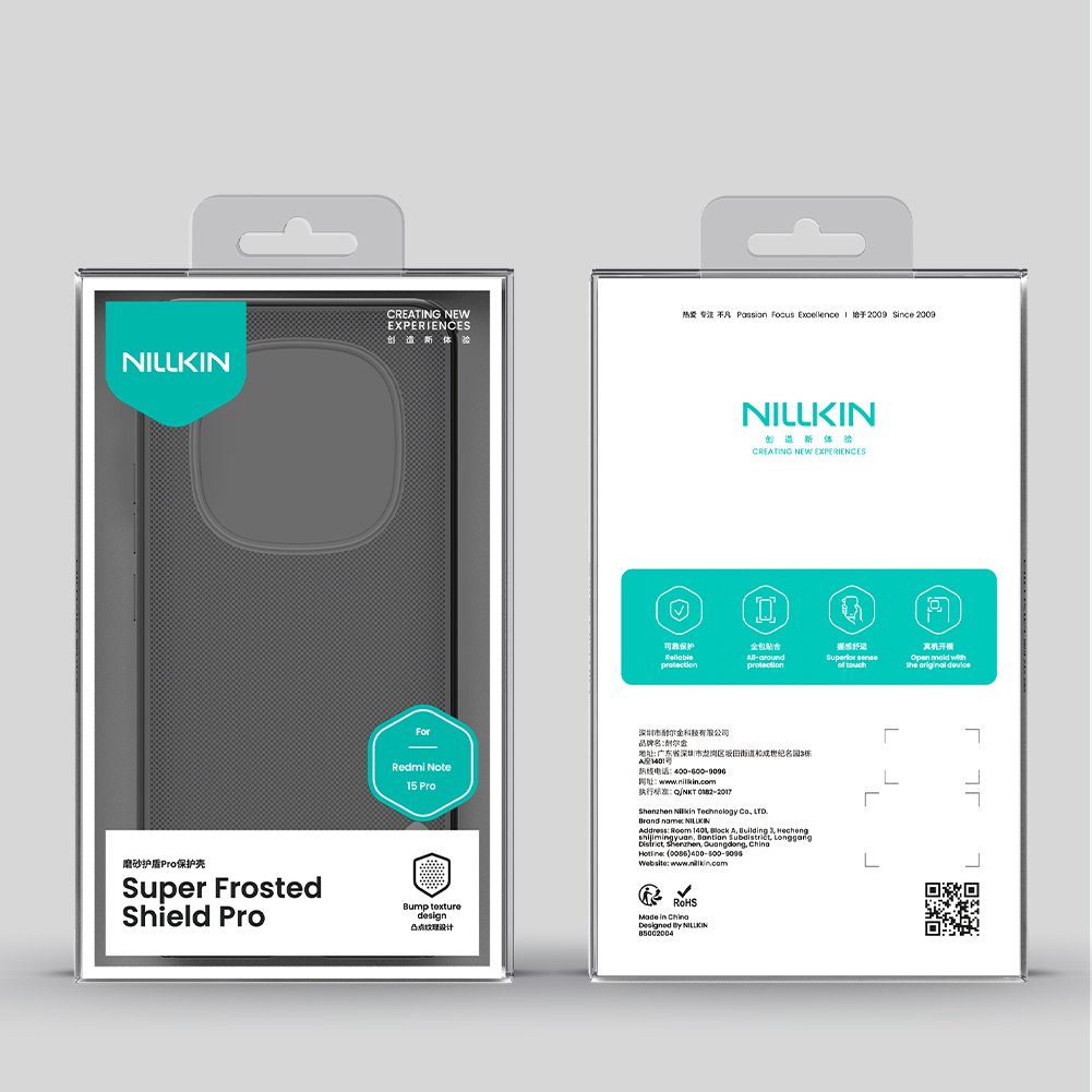 Nillkin Super Frosted PRO Zadní Kryt pro Xiaomi Redmi Note 15 Pro 5G Transparent Black 