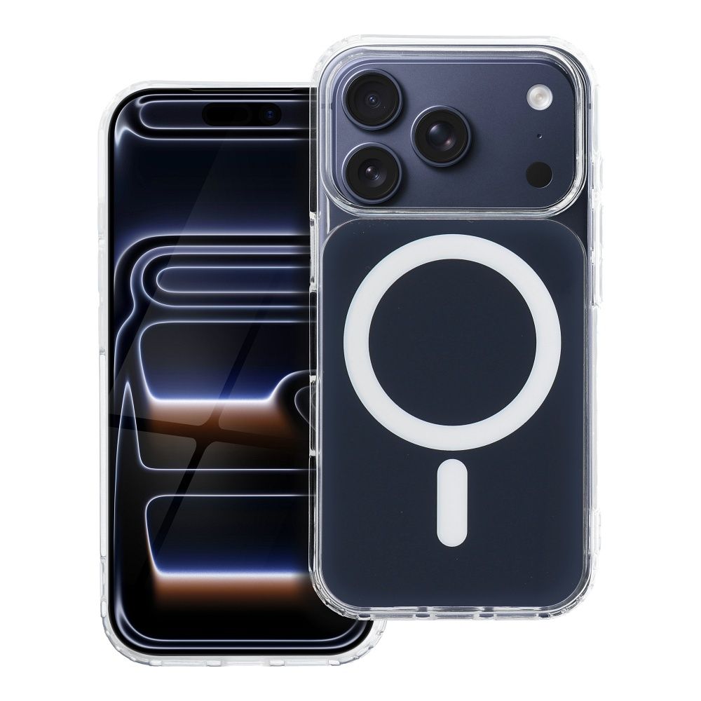 CLEAR FUSION MAG COVER Case compatible with MagSafe for IPHONE 16 Pro navy blue