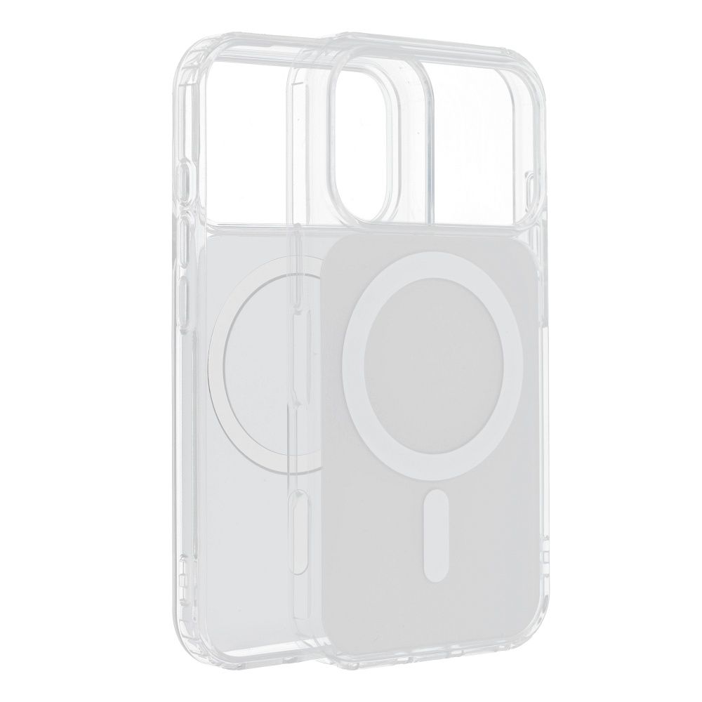 CLEAR FUSION MAG COVER Case compatible with MagSafe for IPHONE 15 white