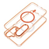 Case FRAME CLEAR HYBRID MAG COVER compatible with MagSafe for HONOR 400 hermes orange