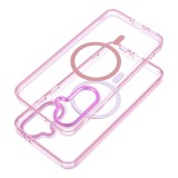 Case FRAME CLEAR HYBRID MAG COVER compatible with MagSafe for SAMSUNG S26 Ultra powder pink
