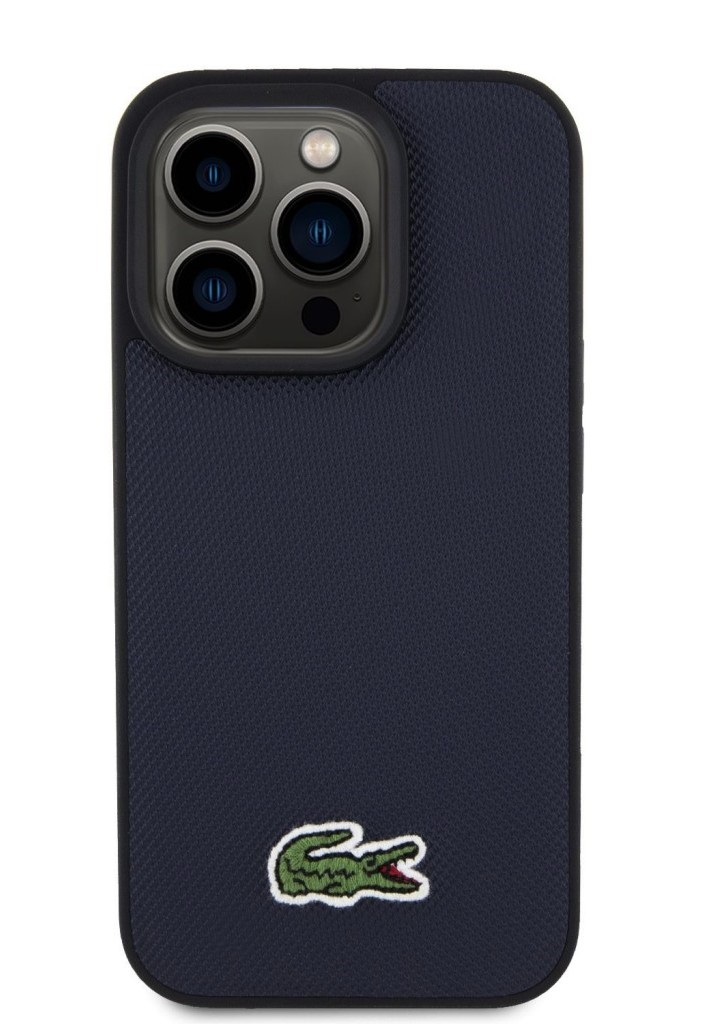 Zadní kryt Lacoste Iconic Petit Pique Woven Logo MagSafe pro Samsung Galaxy S25 Ultra, modrá