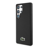 Lacoste Iconic Petit Pique Woven Logo MagSafe Zadní Kryt pro Samsung Galaxy S25 Ultra Black