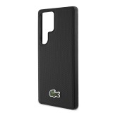Lacoste Iconic Petit Pique Woven Logo MagSafe Zadní Kryt pro Samsung Galaxy S25 Ultra Black