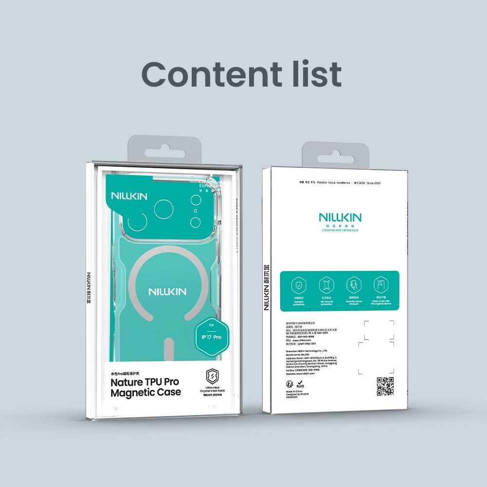 Nillkin Nature TPU PRO Magnetic Kryt pro Apple iPhone 17 Pro Transparent Black