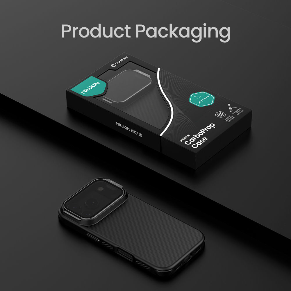 Nillkin CarboProp Aramid Magnetic Zadní Kryt pro Apple iPhone 17 Pro Black