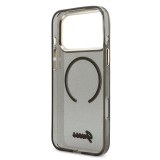 Guess IML Glitter Script Strap MagSafe Zadní Kryt pro iPhone 17 Pro Max Black