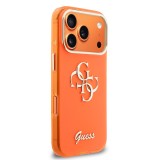 Guess IML 4G Script Metal Logo Zadní Kryt pro iPhone 17 Pro Max Orange