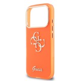 Guess IML 4G Script Metal Logo Zadní Kryt pro iPhone 17 Pro Max Orange