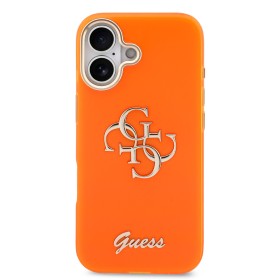 Guess IML 4G Script Metal Logo Zadní Kryt pro iPhone 17 Orange