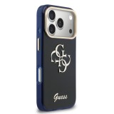 Guess IML 4G Script Metal Logo Zadní Kryt pro iPhone 17 Pro Blue