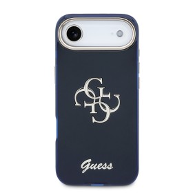 Guess IML 4G Script Metal Logo Zadní Kryt pro iPhone Air Blue