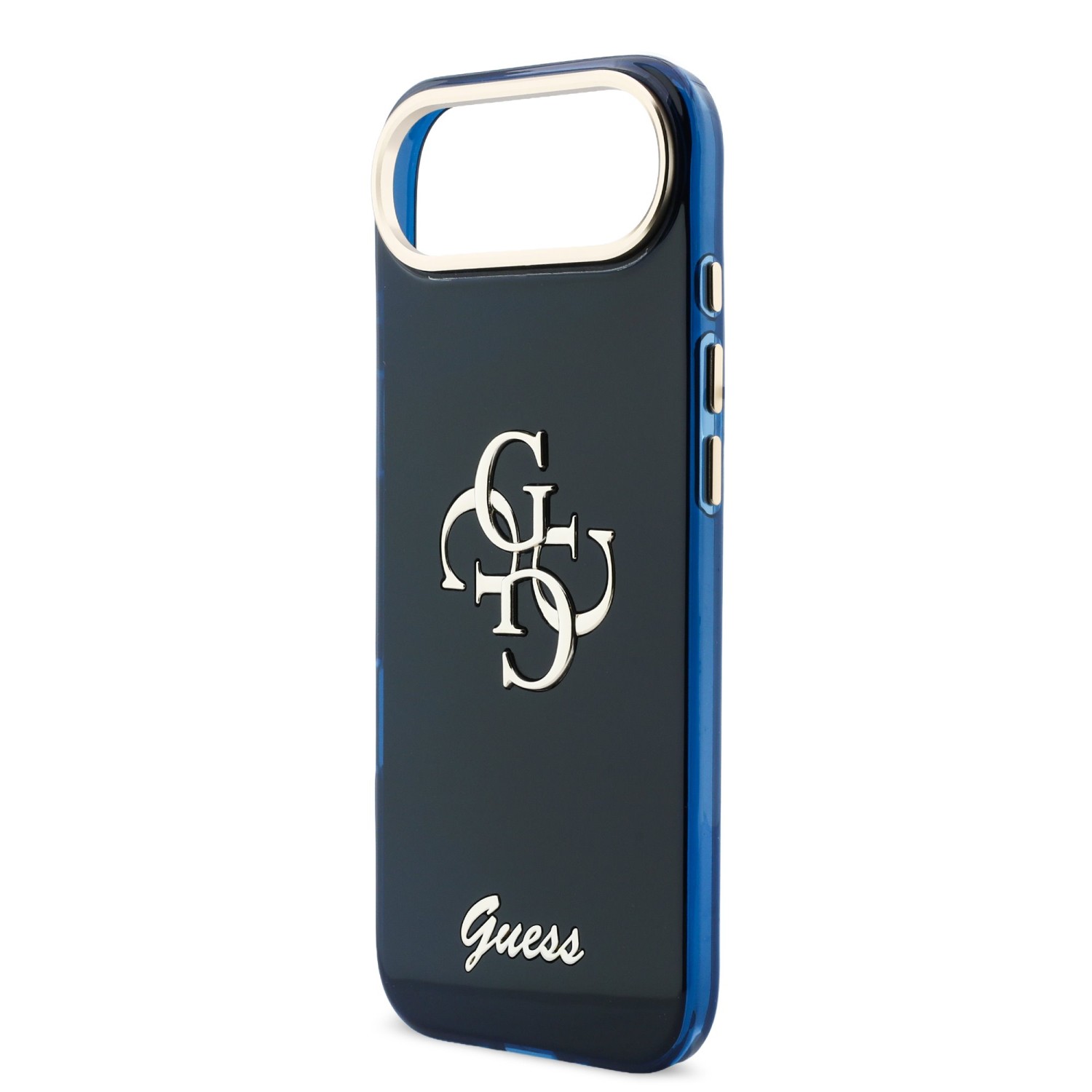 Guess IML 4G Script Metal Logo Zadní Kryt pro iPhone Air Blue