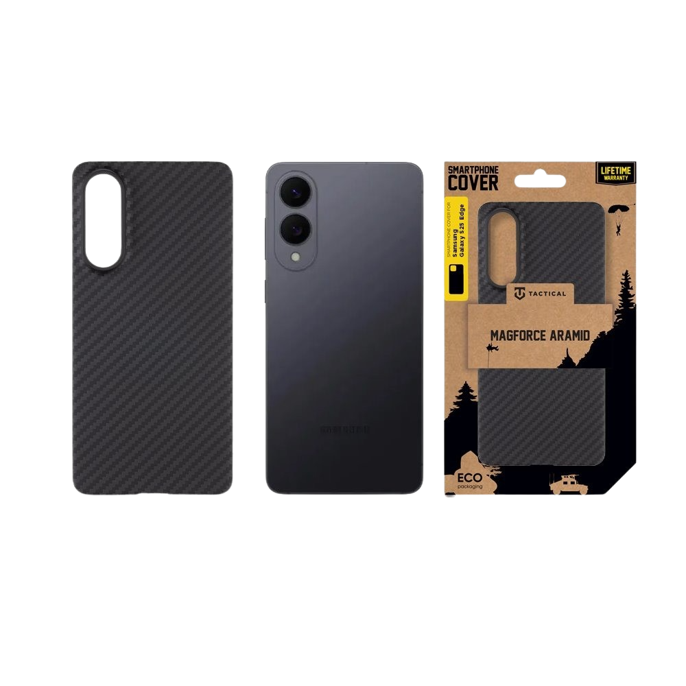 Tactical MagForce Aramid Kryt pro Samsung Galaxy S25 Edge Black