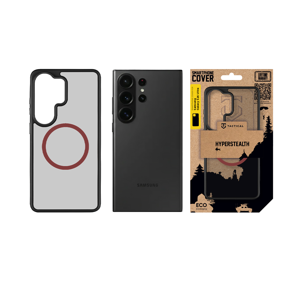 Zadný kryt Tactical MagForce Hyperstealth 2.0 pre Samsung Galaxy S26 Ultra, čierna - červená